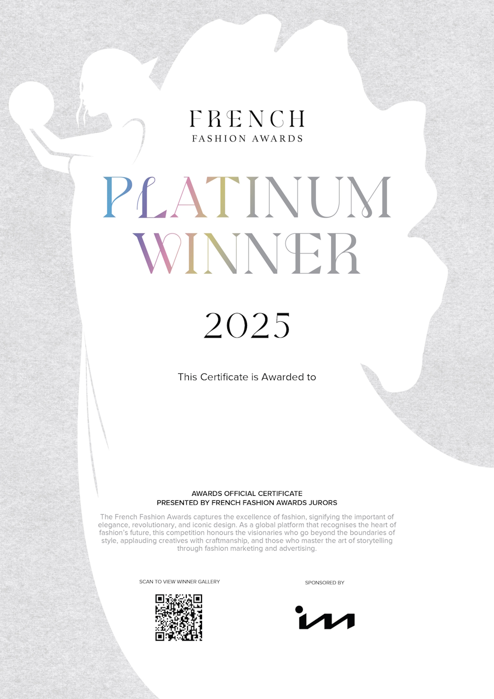 2025 French Fashion Certificate